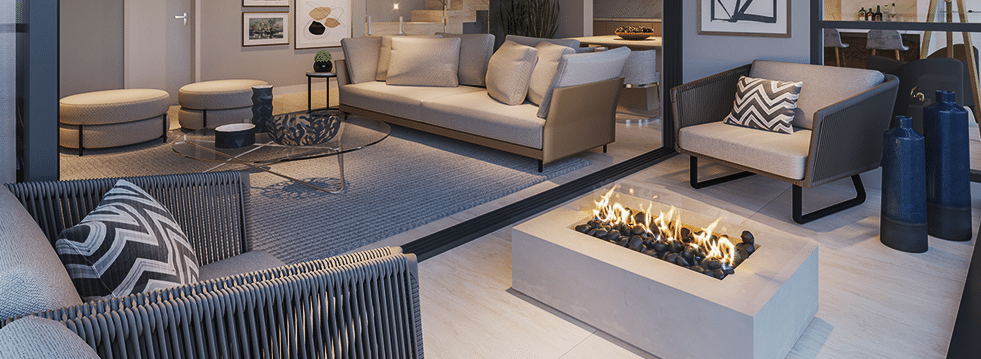 Espaço integrado com design que favorece o conforto no inverno em Curitiba